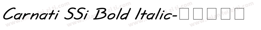 Carnati SSi Bold Italic字体转换